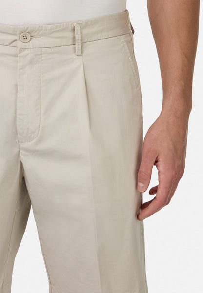 Tailored Pleated Chino Shorts - Sand