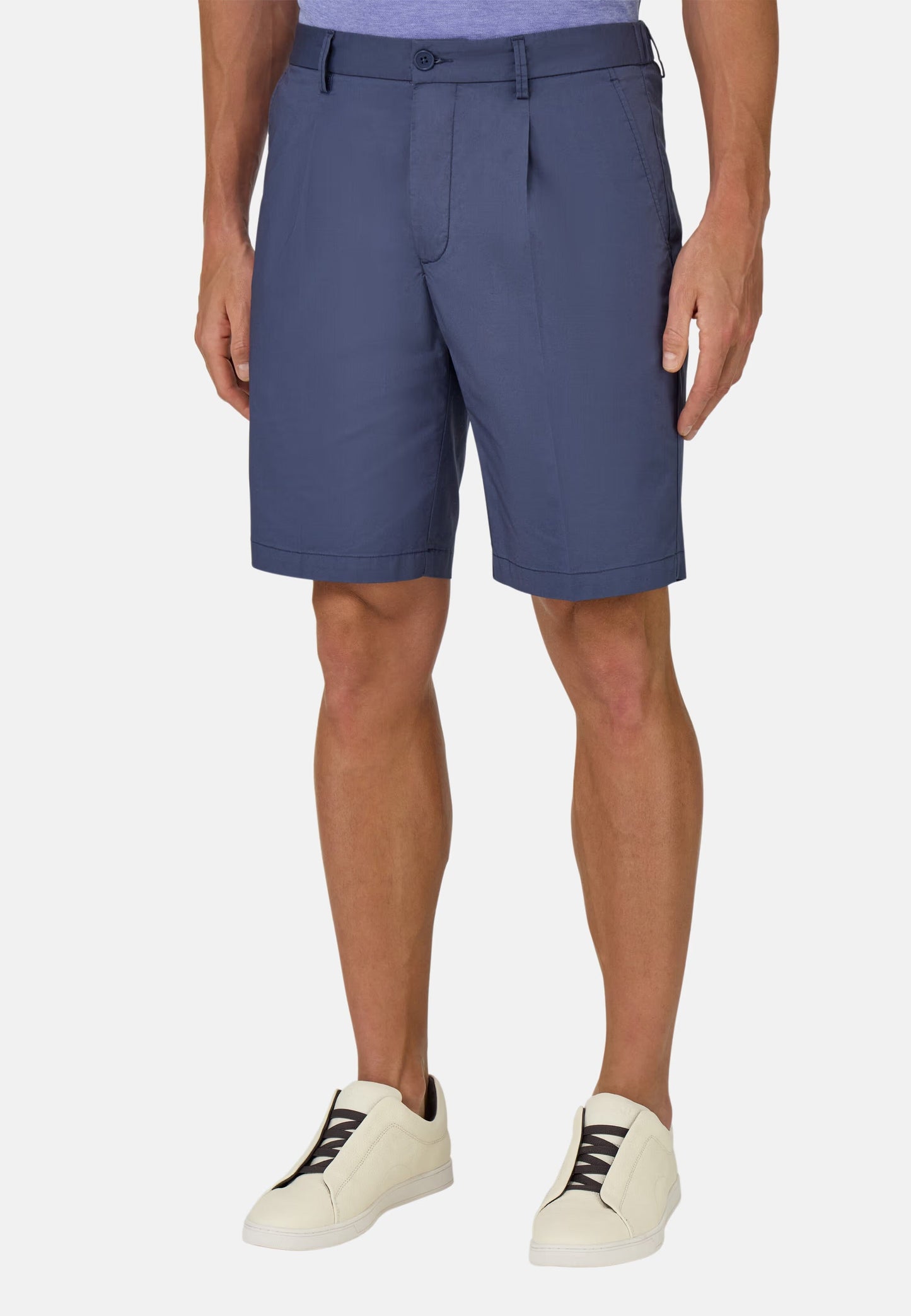 Tailored Pleated Chino Shorts - Sand