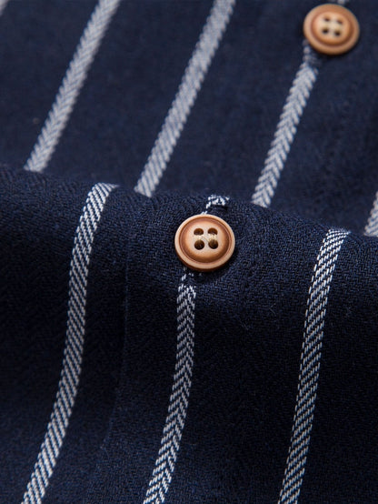 Striped Shirt & Relaxed Trousers Set