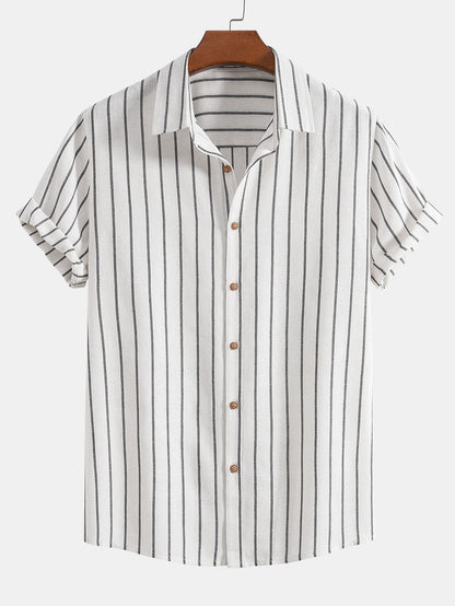 Striped Shirt & Relaxed Trousers Set