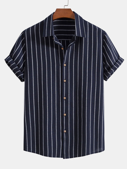 Striped Shirt & Relaxed Trousers Set