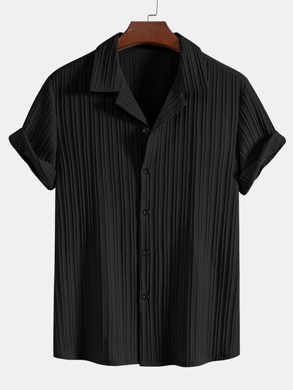 Saint-Tropez - Pleated Shirt & Relaxed Drawstring Trouser Set