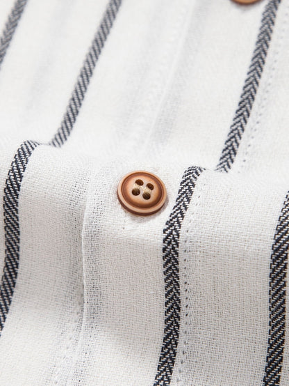 Striped Shirt & Relaxed Trousers Set