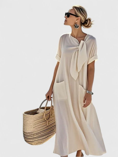 Necktie Pocket Summer Dress