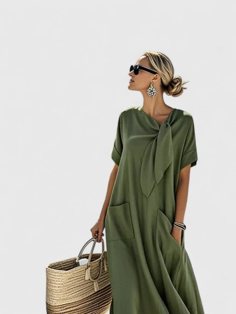 Necktie Pocket Summer Dress