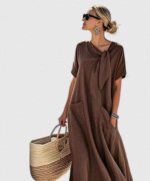 Necktie Pocket Summer Dress