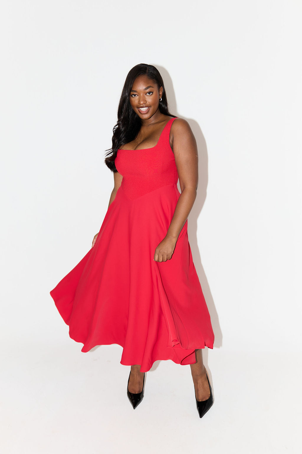 Amelia | Timeless Flowing Midi Dress