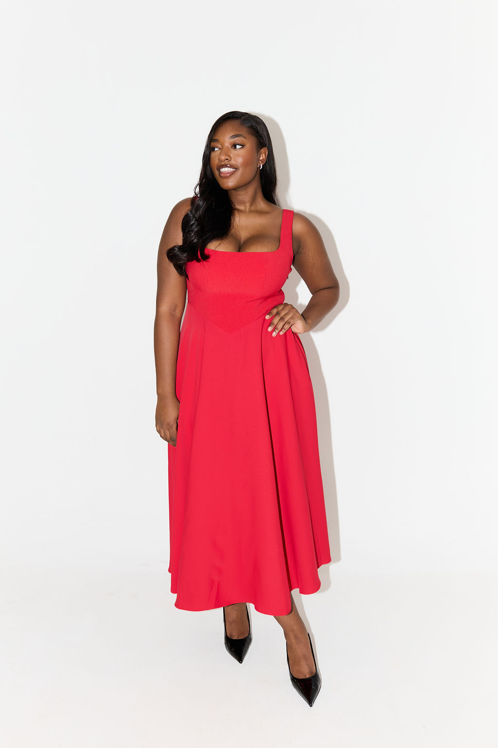 Amelia | Timeless Flowing Midi Dress