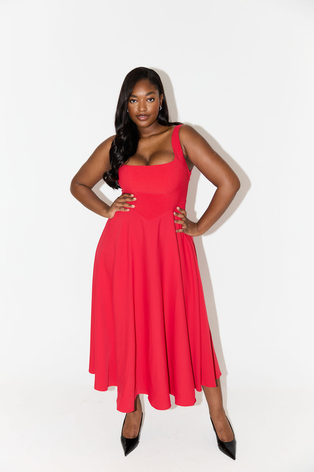 Amelia | Timeless Flowing Midi Dress