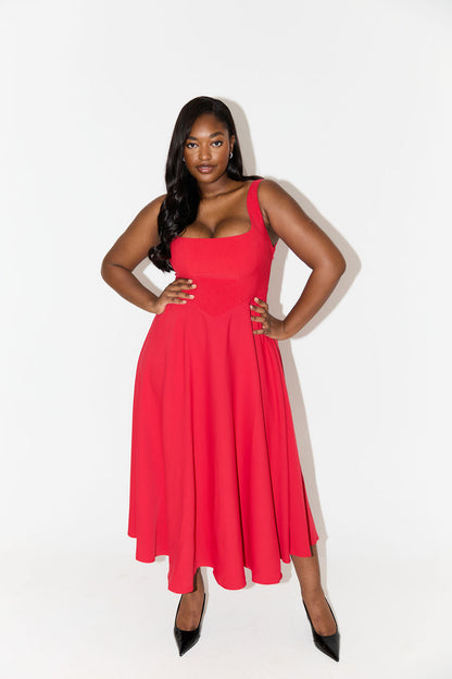 Amelia | Timeless Flowing Midi Dress