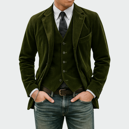 Grant | Velvet Blazer & Waistcoat Set