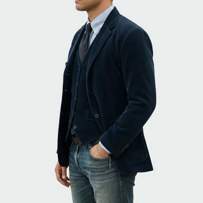 Grant | Velvet Blazer & Waistcoat Set