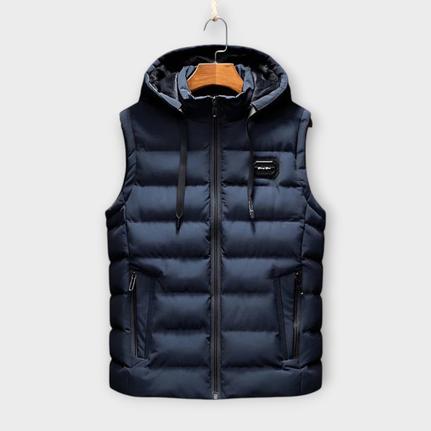 Sleeveless Giovanni Jacket with Hood