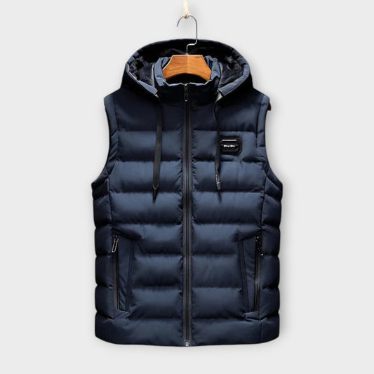 Sleeveless Giovanni Jacket with Hood