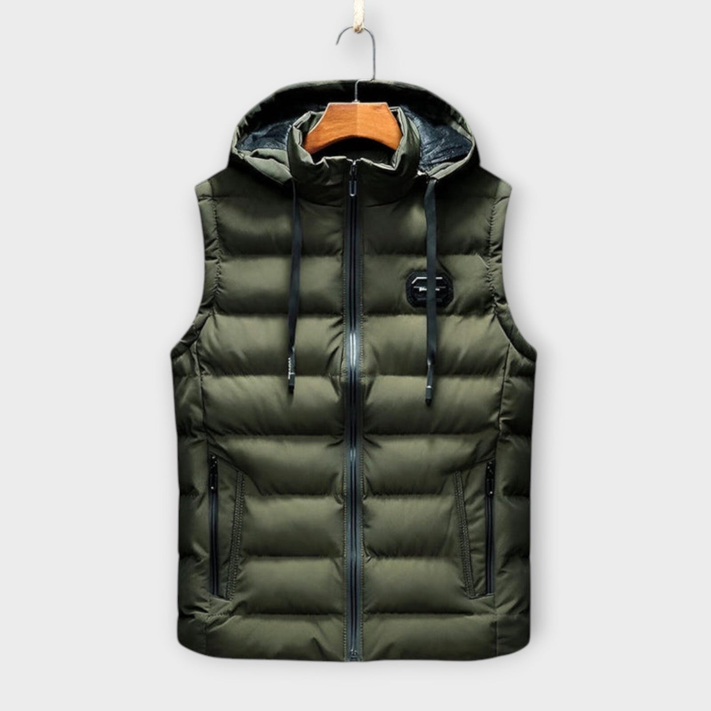 Sleeveless Giovanni Jacket with Hood