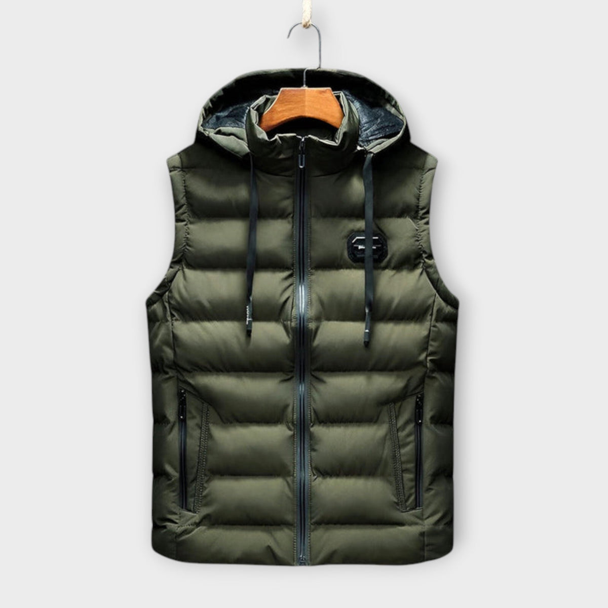 Sleeveless Giovanni Jacket with Hood