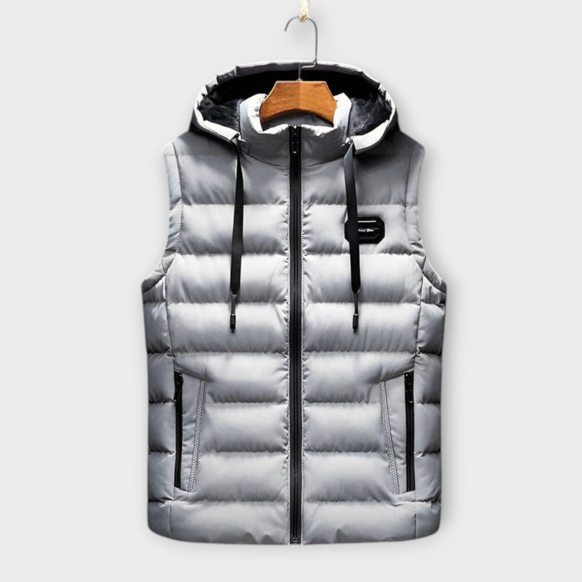 Sleeveless Giovanni Jacket with Hood