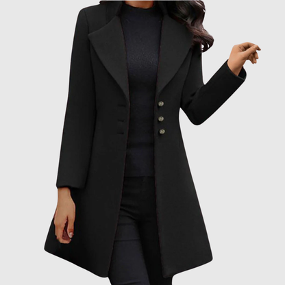 Charlotte - Luxurious Italian Wool Coat with Long Sleeves